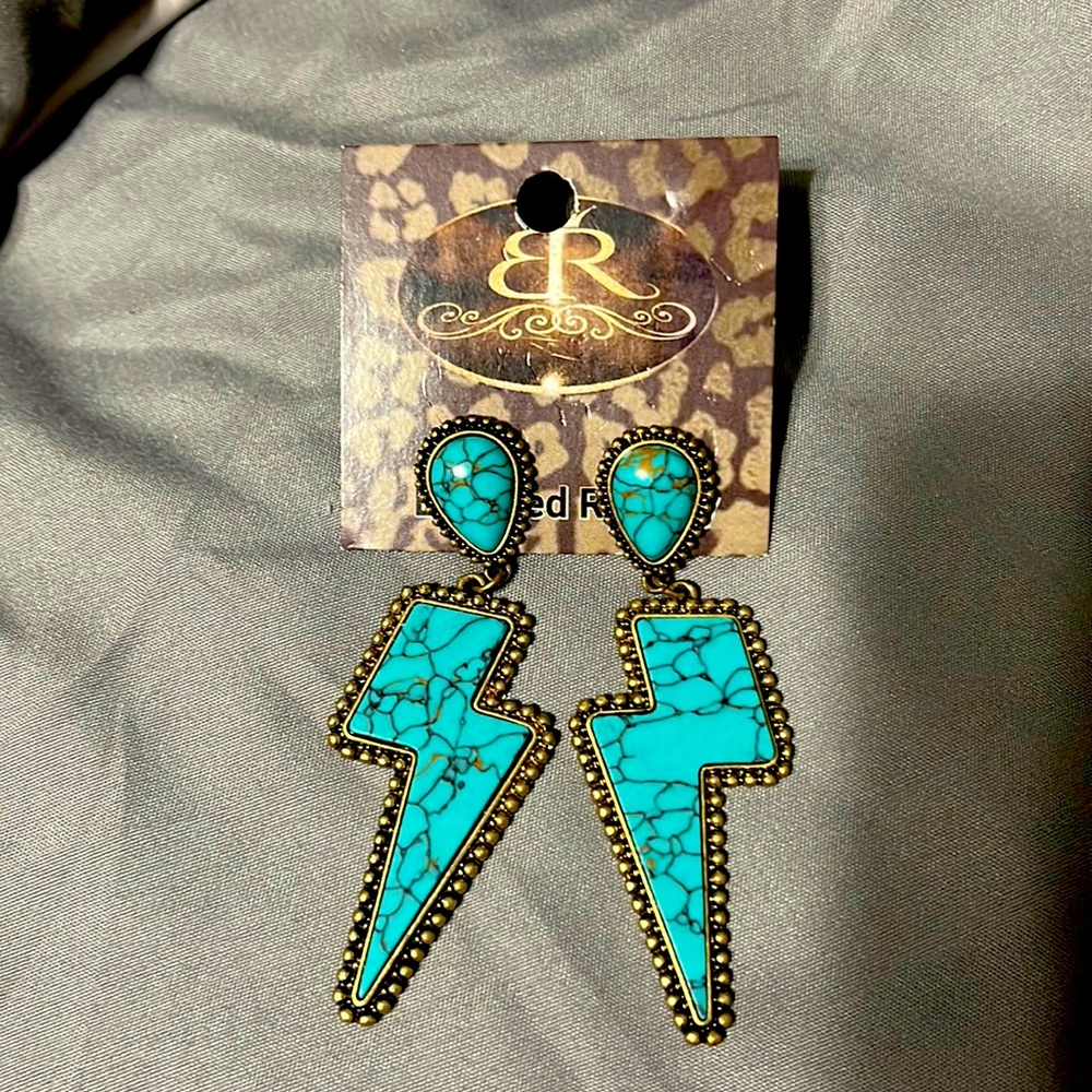 Branded Royalty turquoise earrings